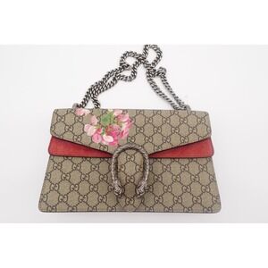Gucci Dionysus Blooms GG Supreme Medium Shoulder Bag Floral Monogram Italy